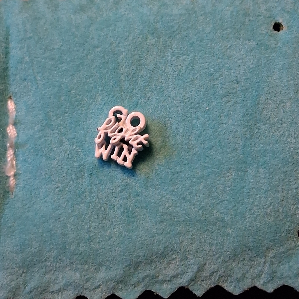 White 'Go Fight Win' Charm